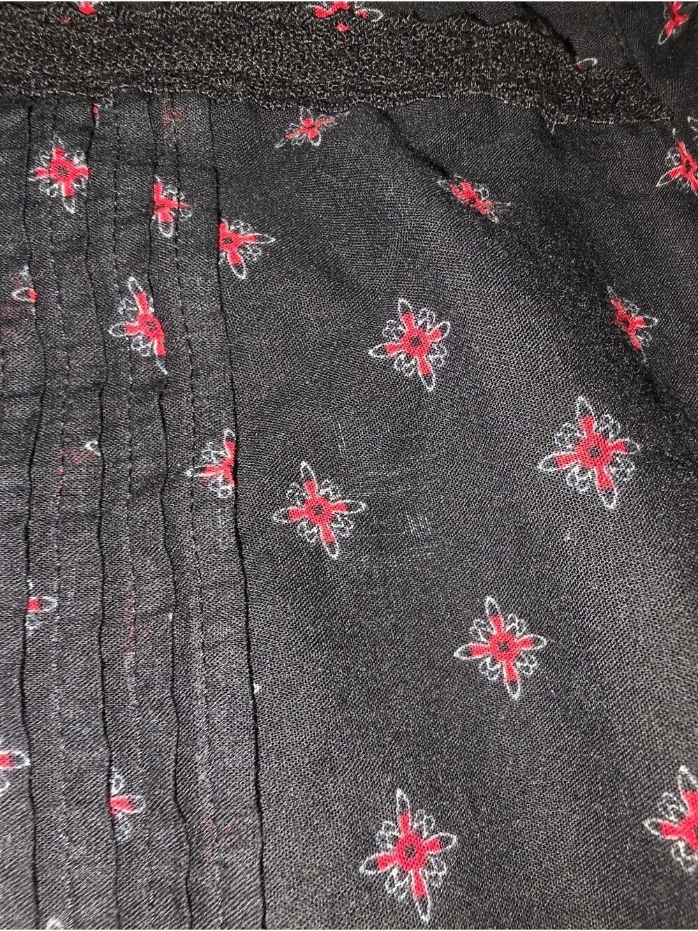 J. Jill Black Multicolored 3/4 Sleeve Dress Medium Petite - Picture 5 of 10